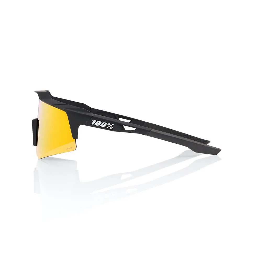 100% Speedcraft XS - Soft Tact Black - HiPer Red Lens