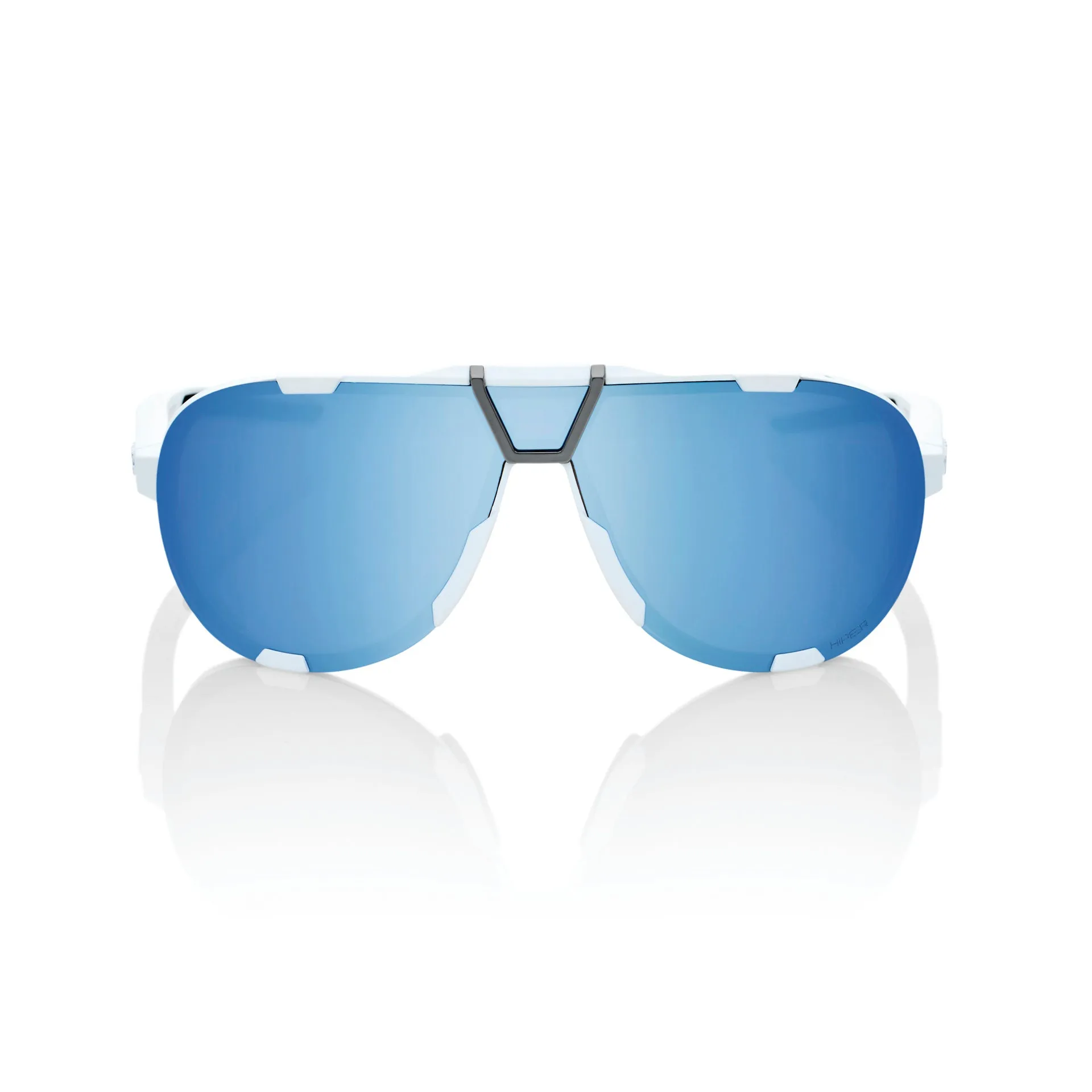 100% Westcraft Sunglasses Soft Tact White with HiPER Blue Lens