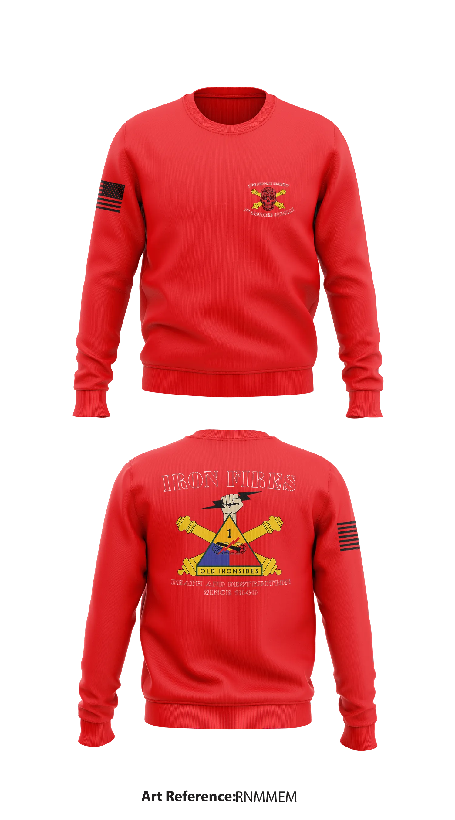 1st Armored Division Fire Support Element Store 1 Core Men's Crewneck Performance Sweatshirt - rnMmem