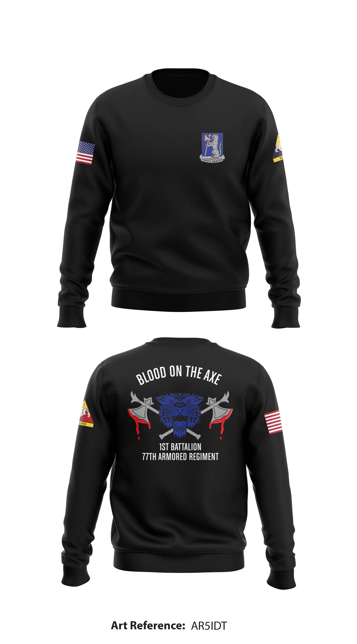 1st Battalion, 77th Armored Regiment Store 1 Core Men's Crewneck Performance Sweatshirt - Ar5Idt