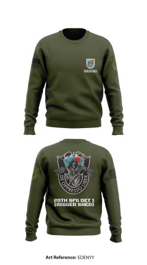 20th SFG DET 1 Rigger Store 1 Core Men's Crewneck Performance Sweatshirt - EDENyy