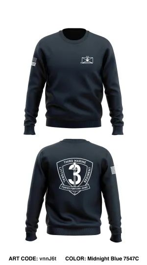 3D Marine Littoral Regiment Core Men's Crewneck Performance Sweatshirt - vnnJ6t