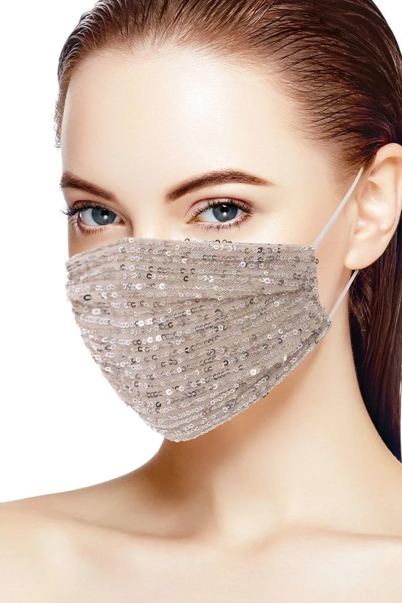 3D Sequin Facemask