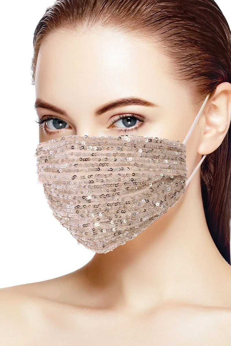 3D Sequin Facemask