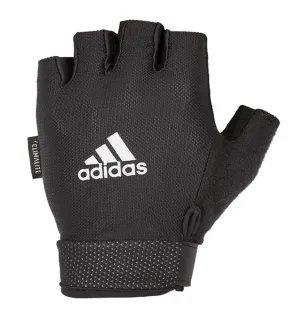 adidas Essential Adjustable Weight Lifting Gloves - Black/White