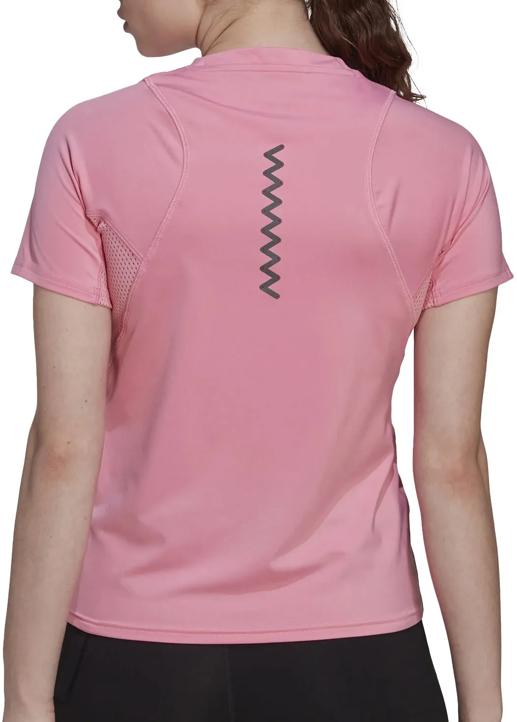 adidas Run Fast PB Short Sleeve Womens Running Top - Pink