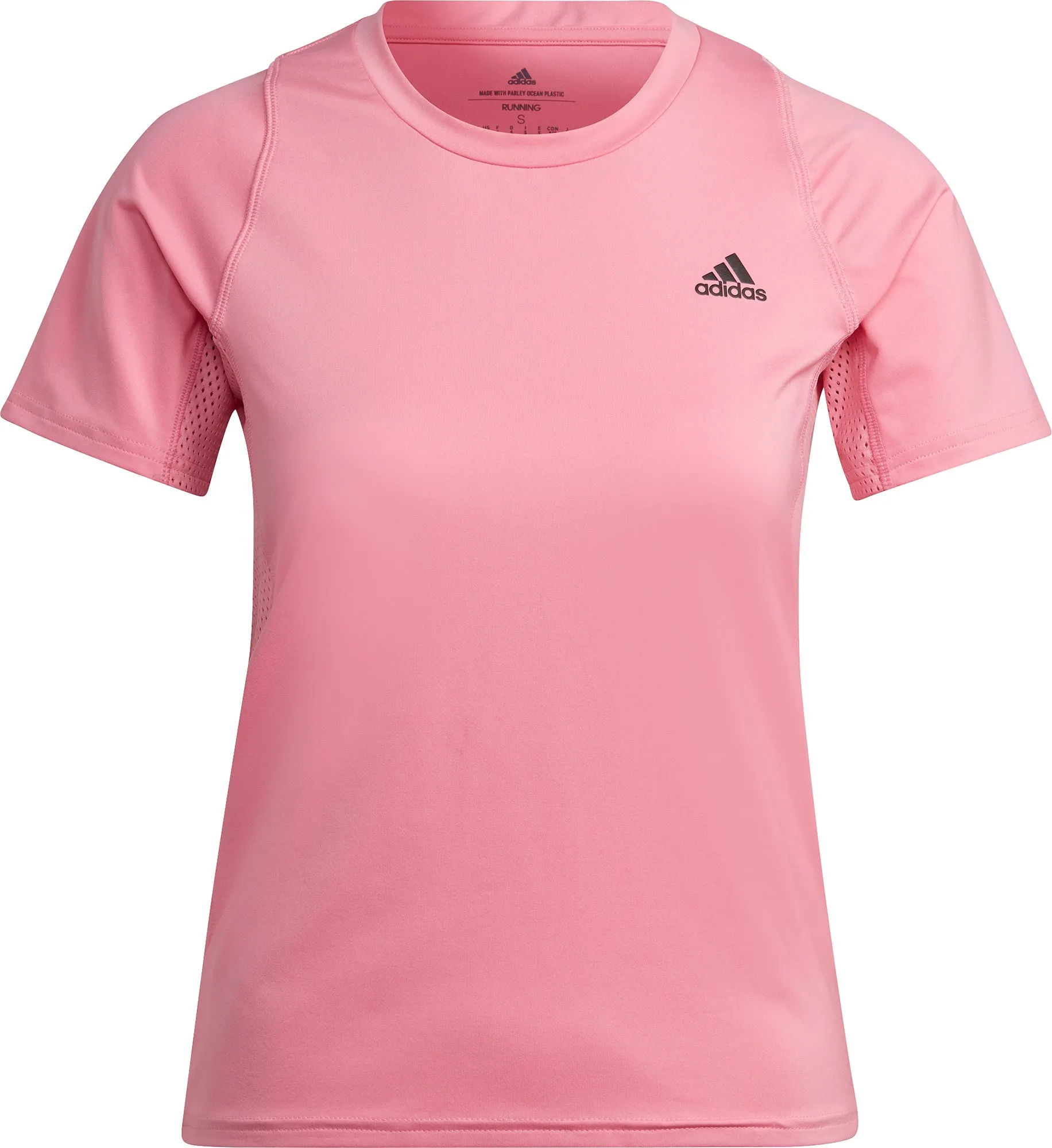 adidas Run Fast PB Short Sleeve Womens Running Top - Pink