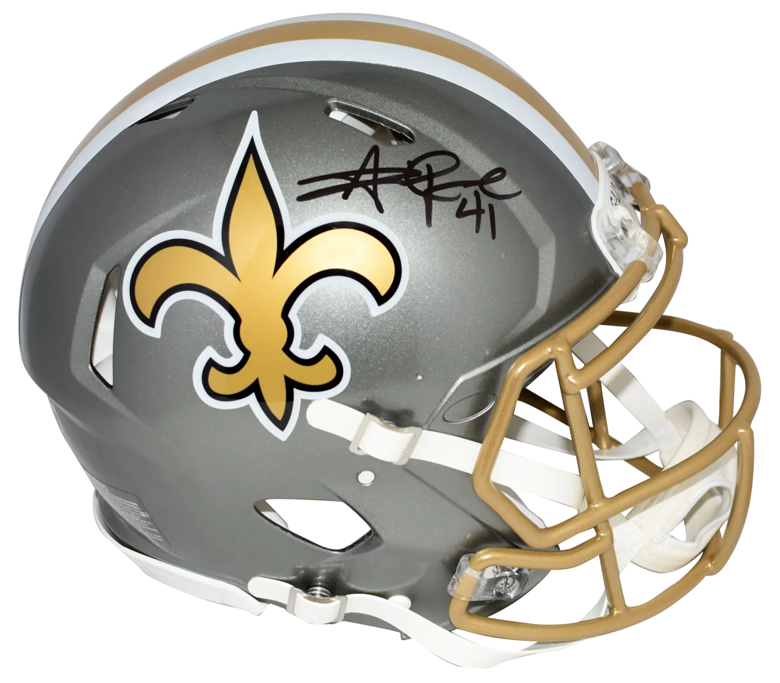 ALVIN KAMARA SIGNED NEW ORLEANS SAINTS FLASH AUTHENTIC SPEED HELMET BECKETT