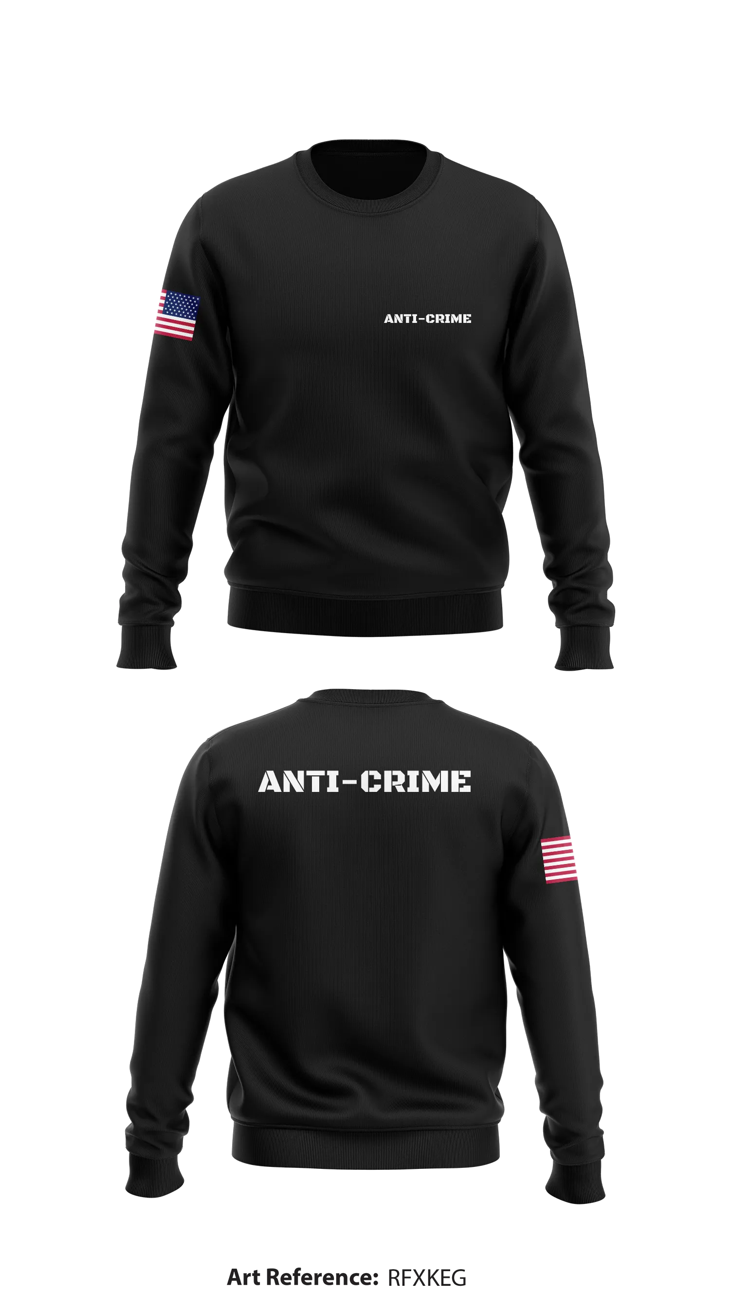 Anti-Crime Store 1 Core Men's Crewneck Performance Sweatshirt - rfxKEG
