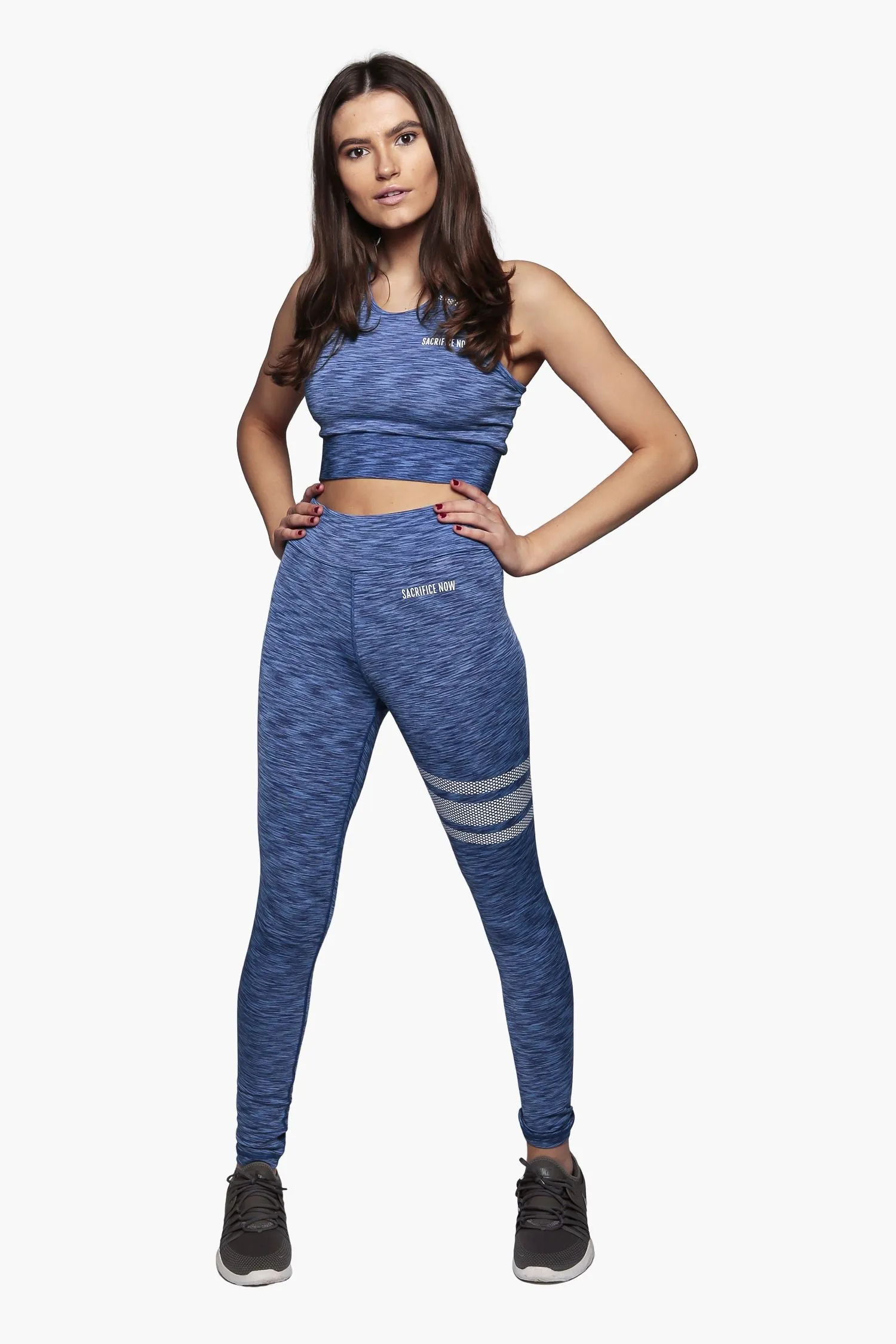 Aqua Glow - High waisted Leggings