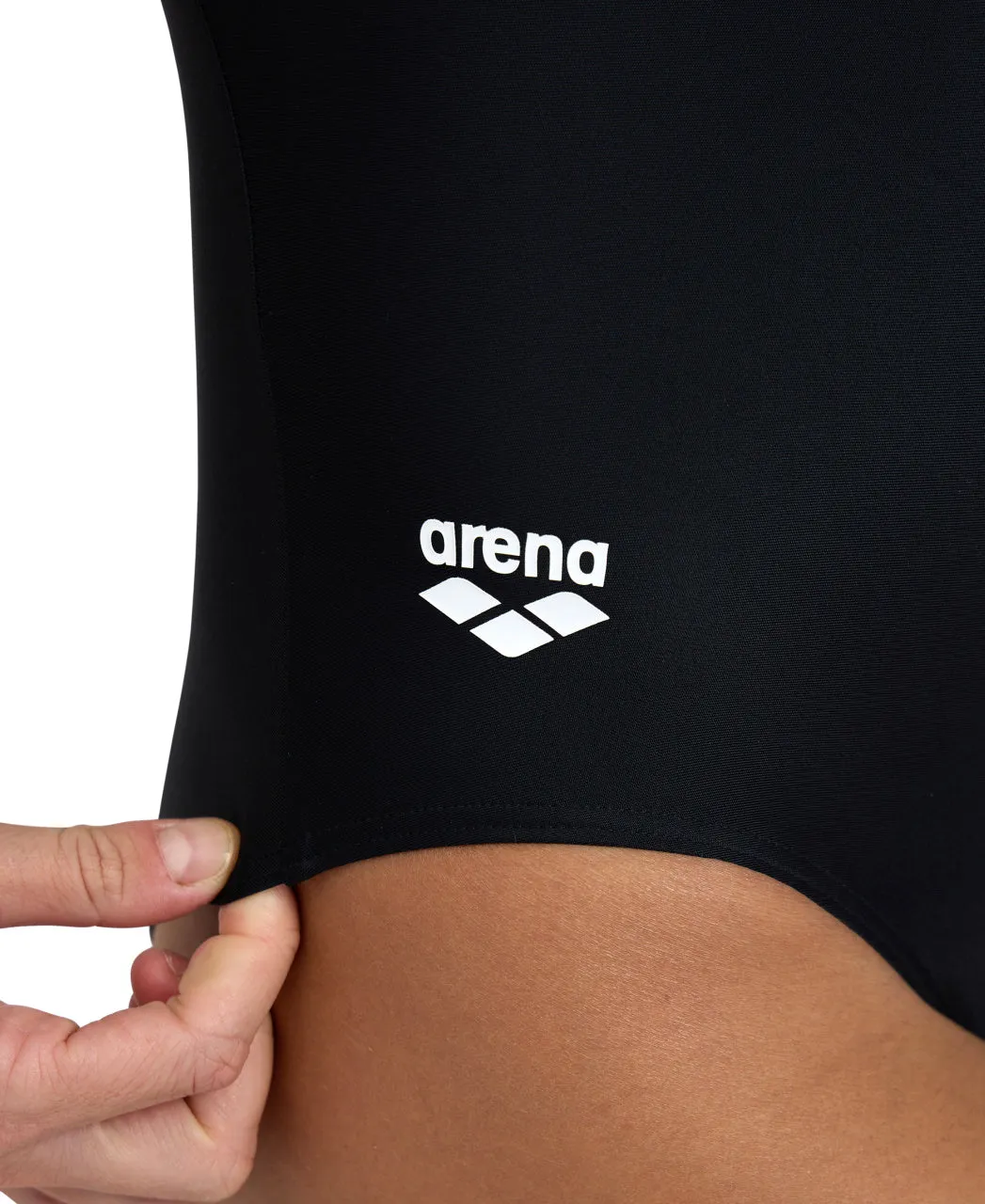 Arena Feel Women's Branch Swim Pro Back Swimsuit - Black-White