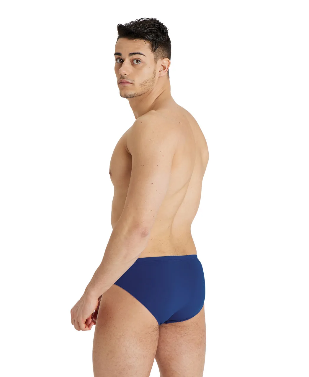 Arena Performance Men's Solid Team Swim Briefs - Navy-White