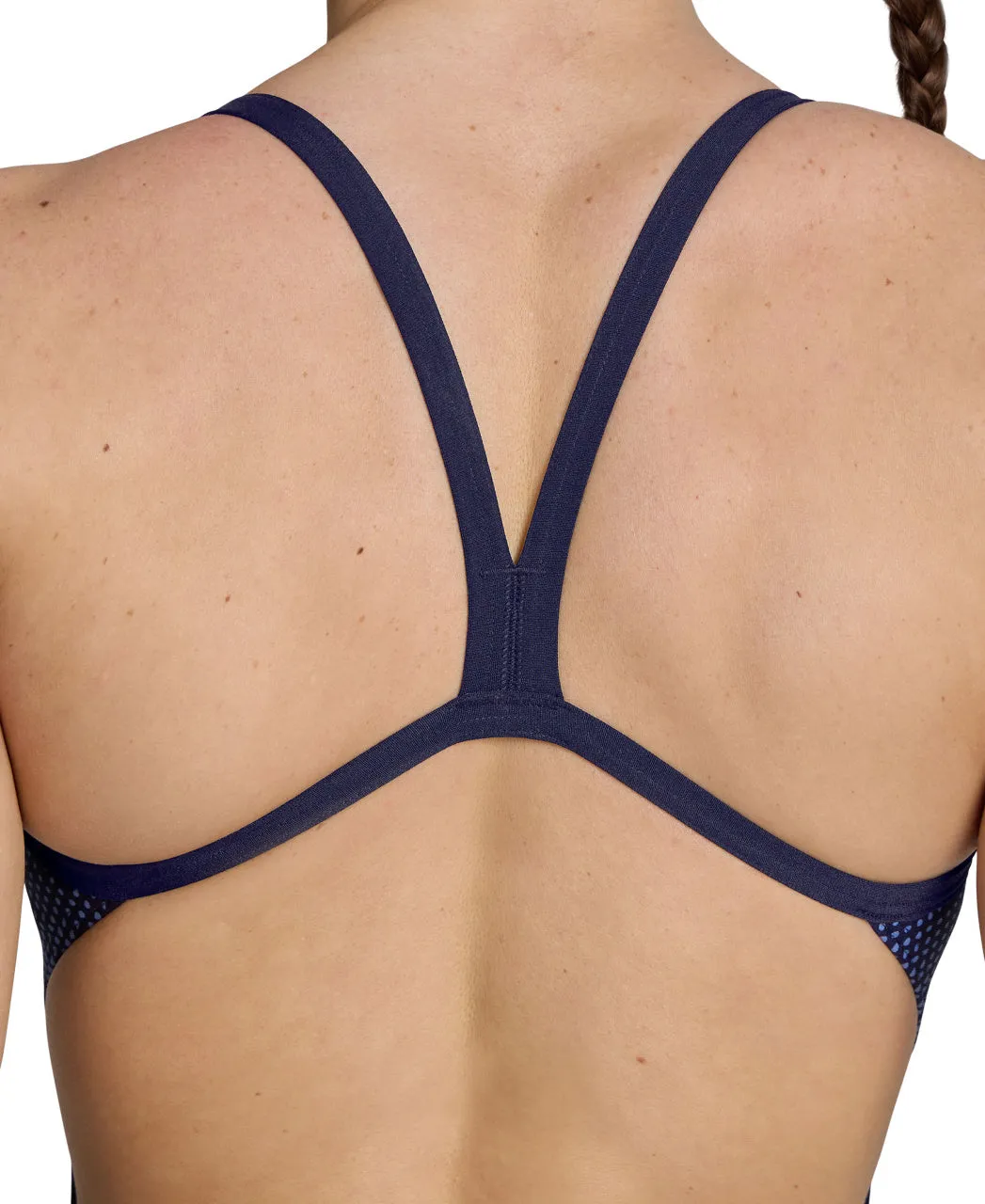 arena Performance Women's Halftone Challenge Back Swimsuit - Navy