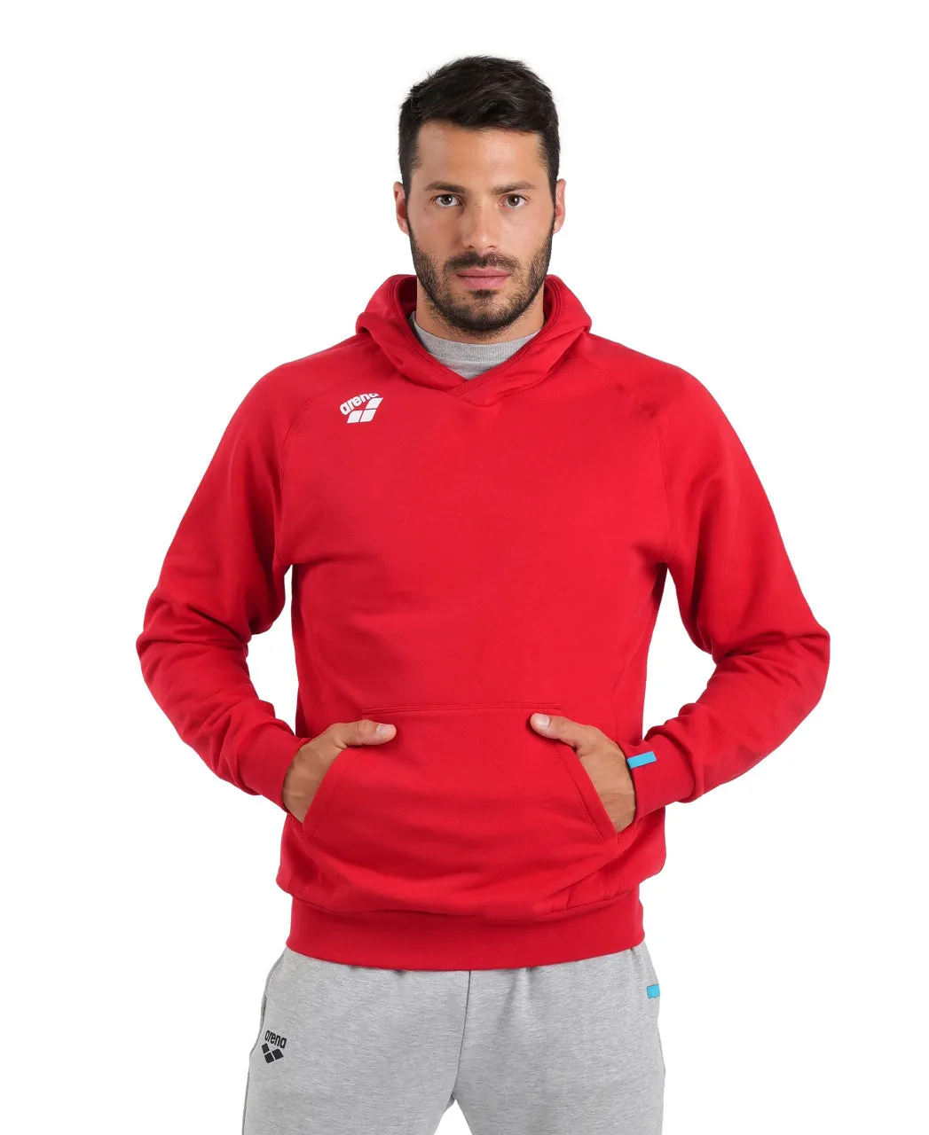 Arena Team Unisex Hooded Panel Sweatshirt - Red