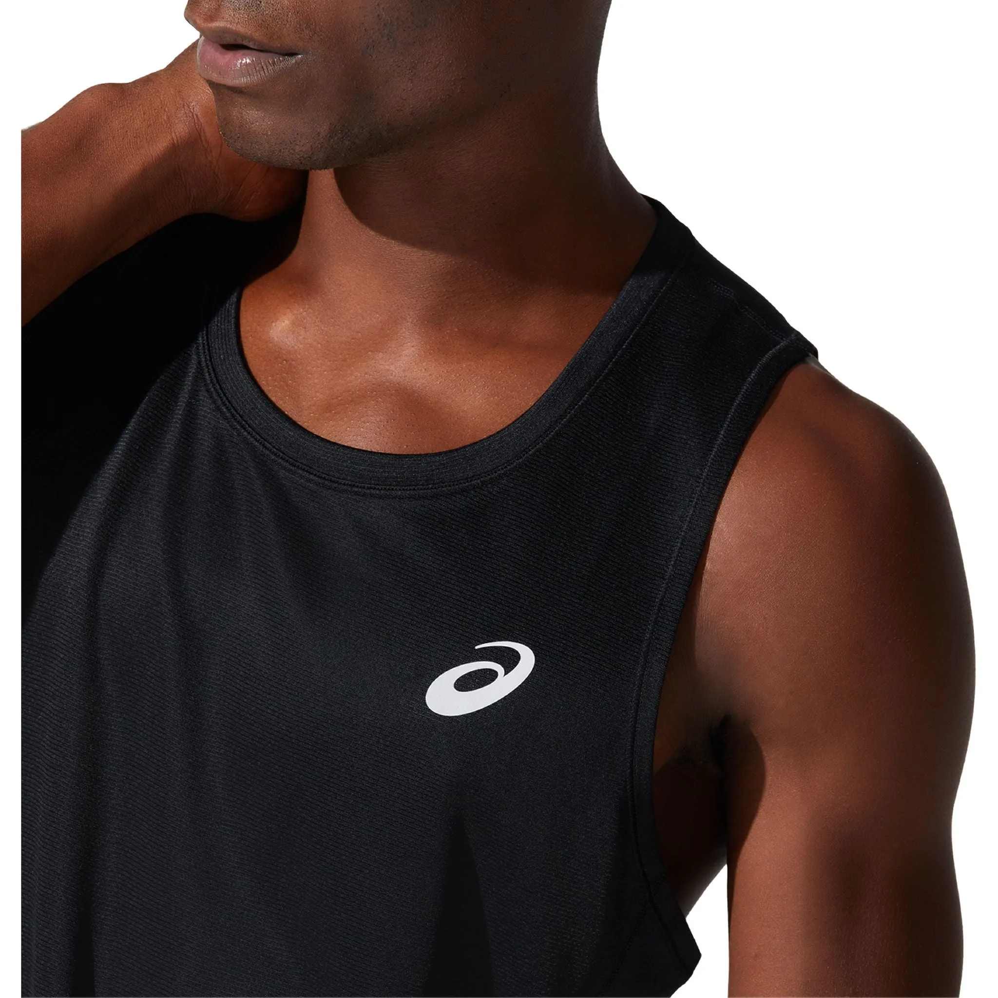 ASICS Silver Mens Running Singlet
