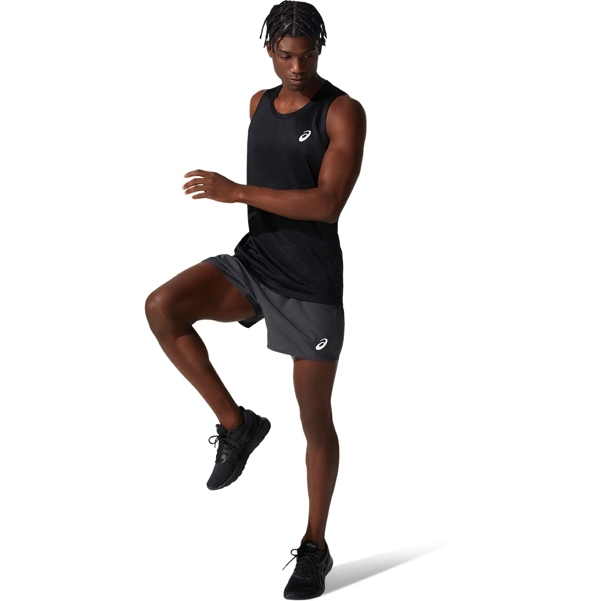 ASICS Silver Mens Running Singlet
