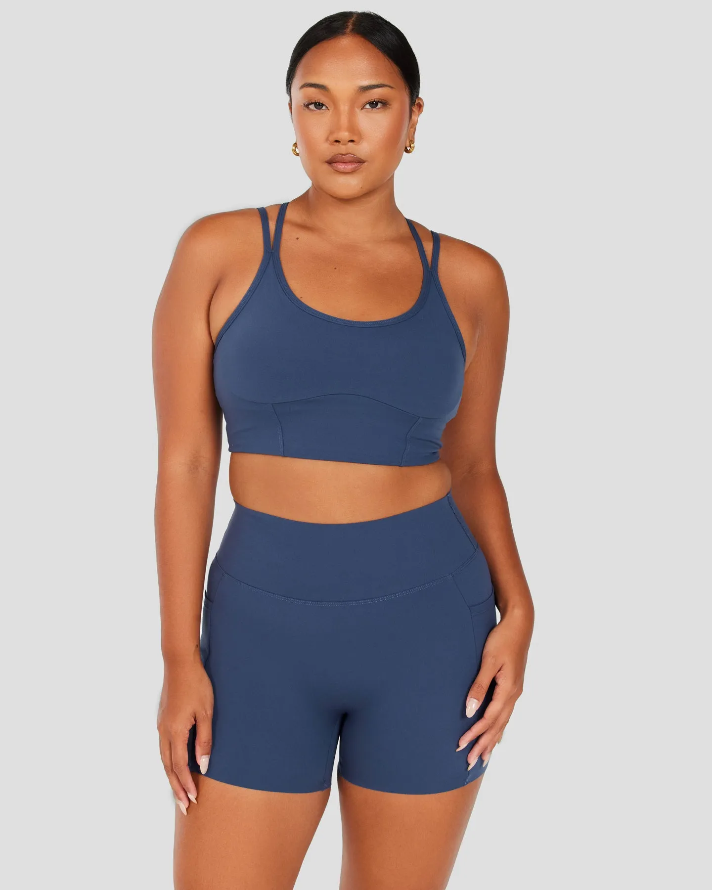 Aura Corset Bra - Soft Navy