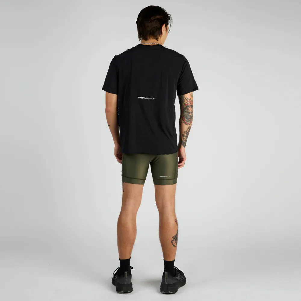 Bandit Running Vento Performance Tee Pieced - Black