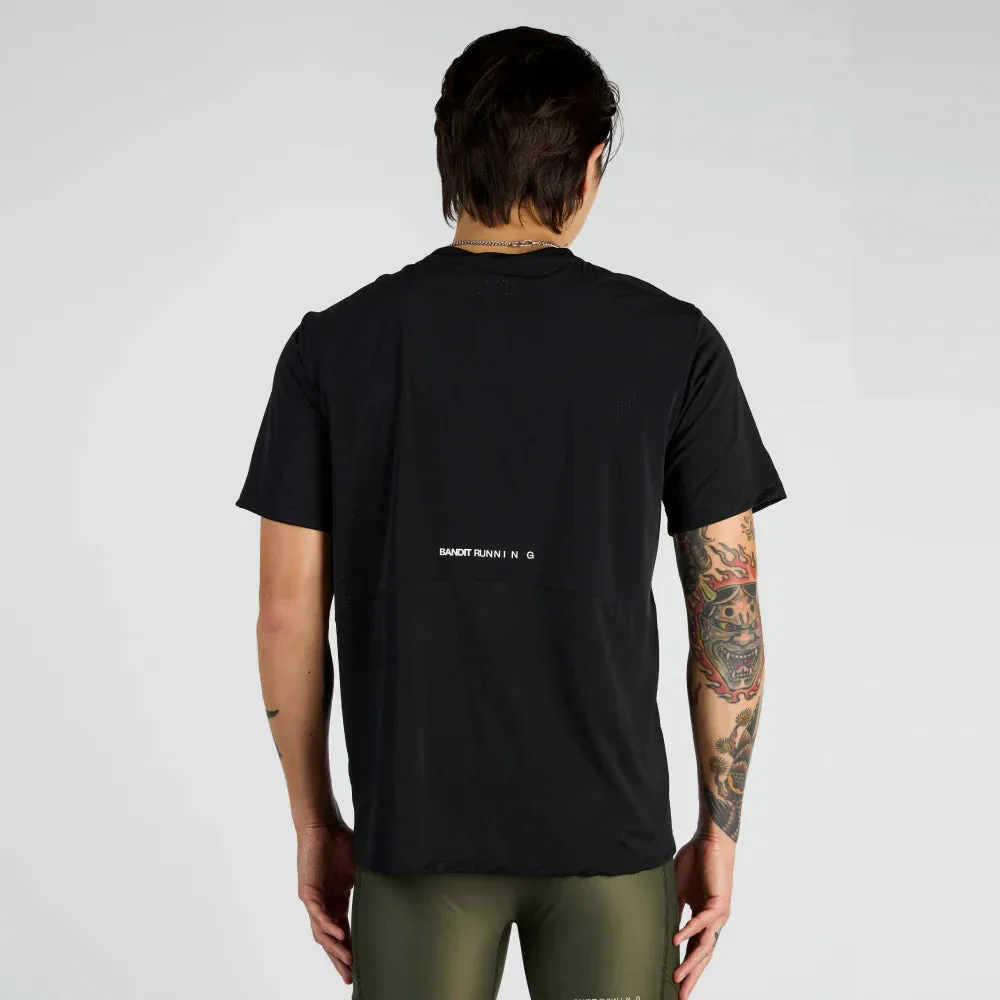 Bandit Running Vento Performance Tee Pieced - Black