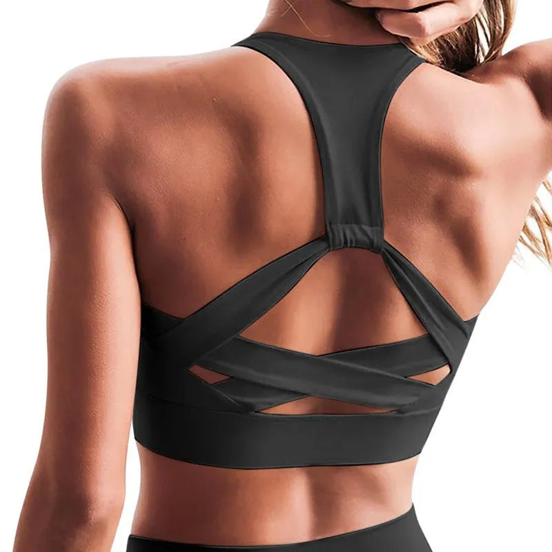 Be Extra!  Crossed Back Sports Bra
