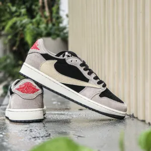 Beige Custom Low Air Jordan 1 x Travis Scott