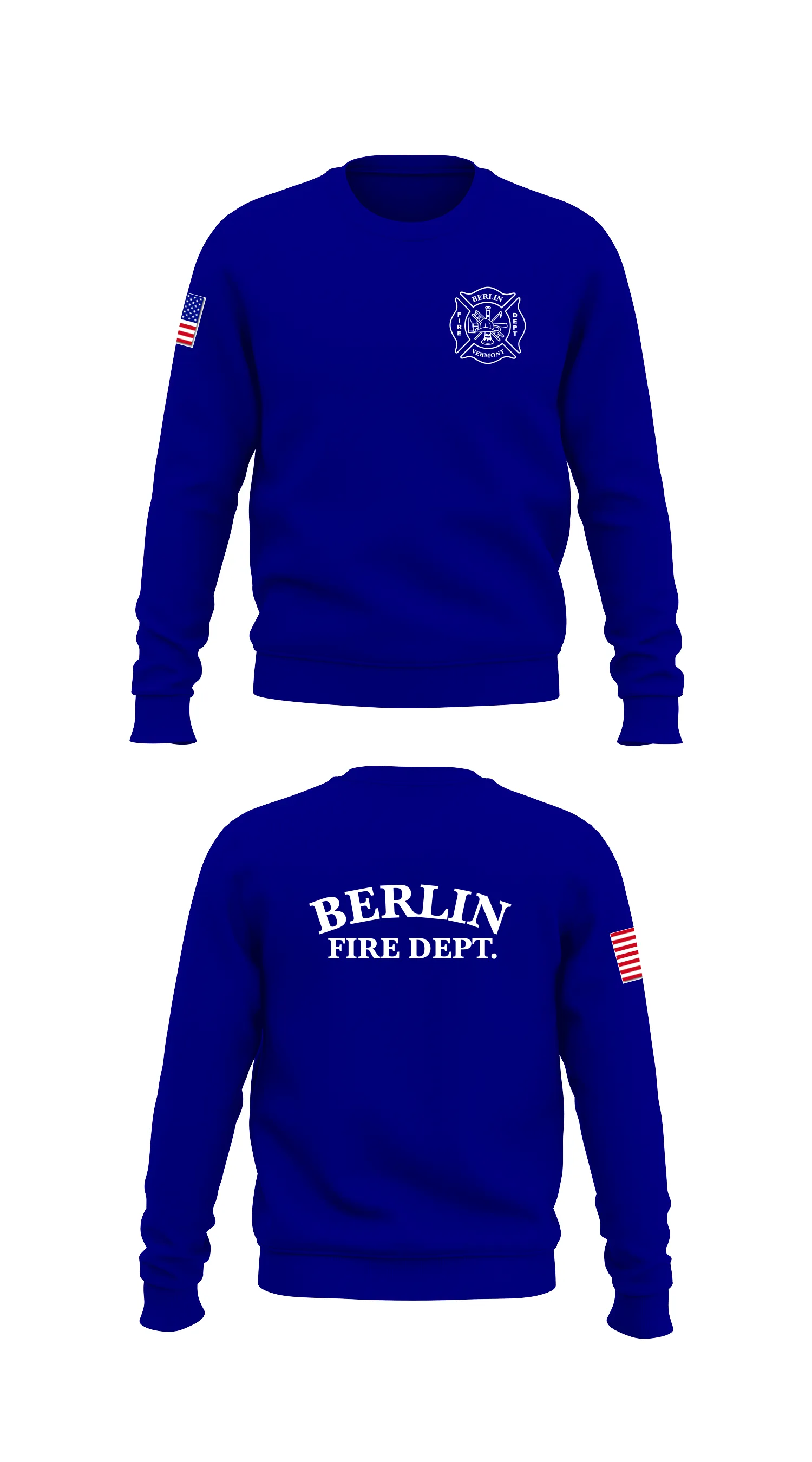 Berlin Volunteer Fire Department Store 1 Core Men's Crewneck Performance Sweatshirt - 61936851428
