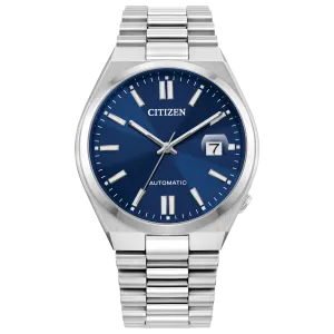 Blue Tsuyosa Watch in Stainless Steel