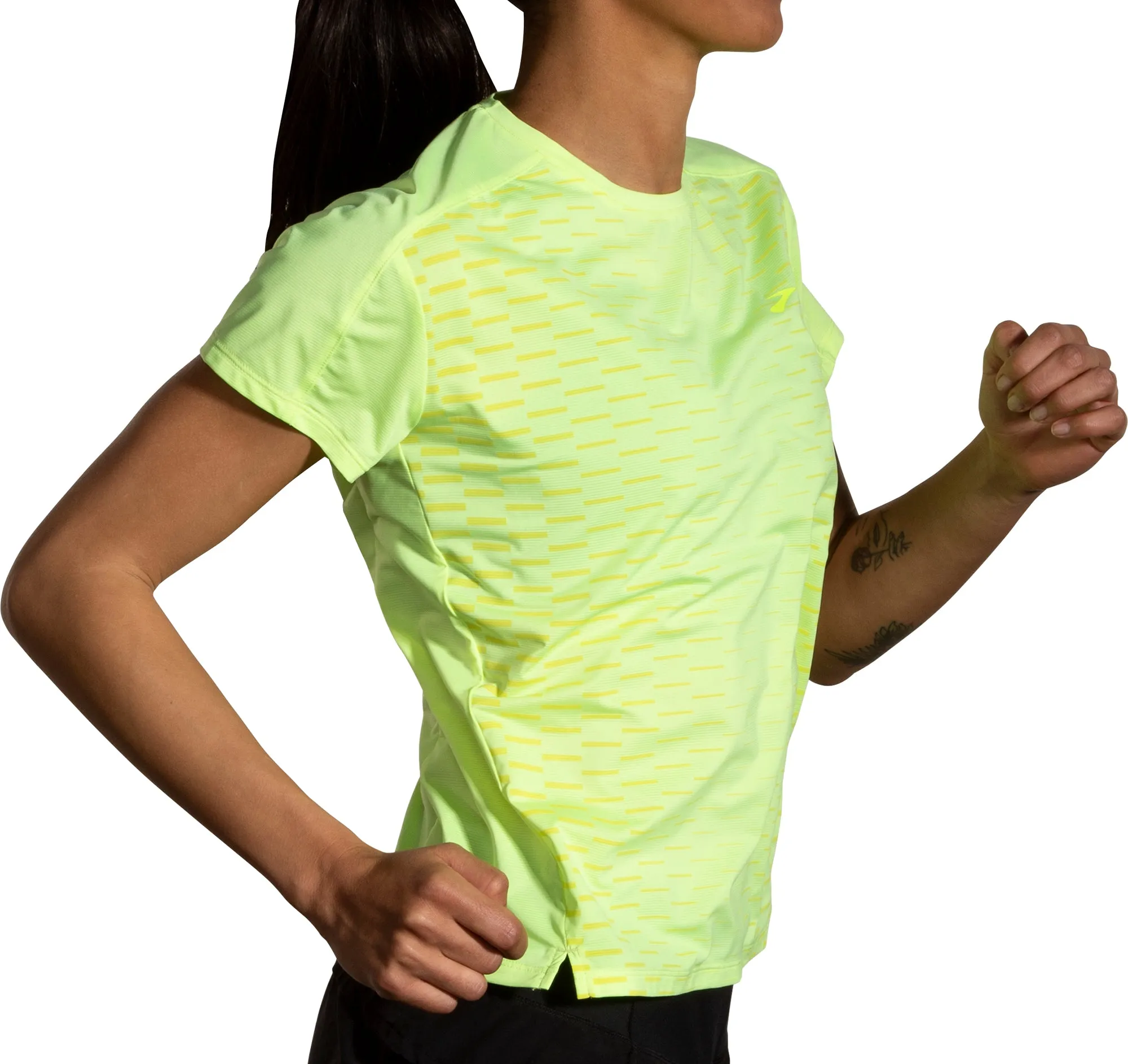Brooks Sprint Free 2.0 Short Sleeve Womens Running Top - Yellow