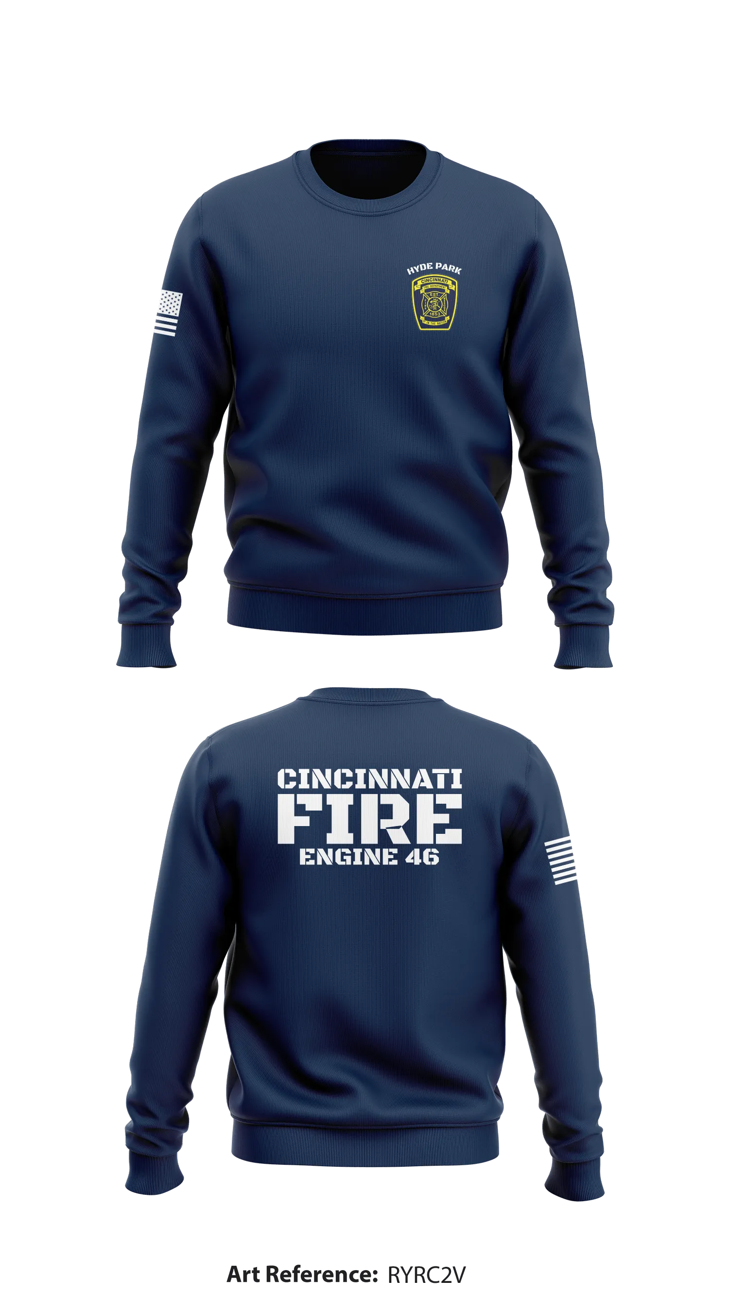 Cincinnati Fire Department Store 1 Core Men's Crewneck Performance Sweatshirt - ryRC2v