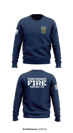Cincinnati Fire Department Store 1 Core Men's Crewneck Performance Sweatshirt - ryRC2v