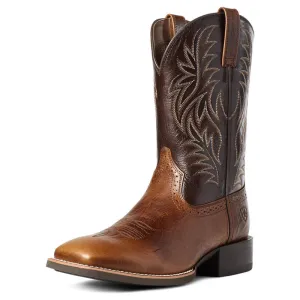 CL10035996-9 D-PBut/Brn Ariat Mens Sport Western Wide Square Toe