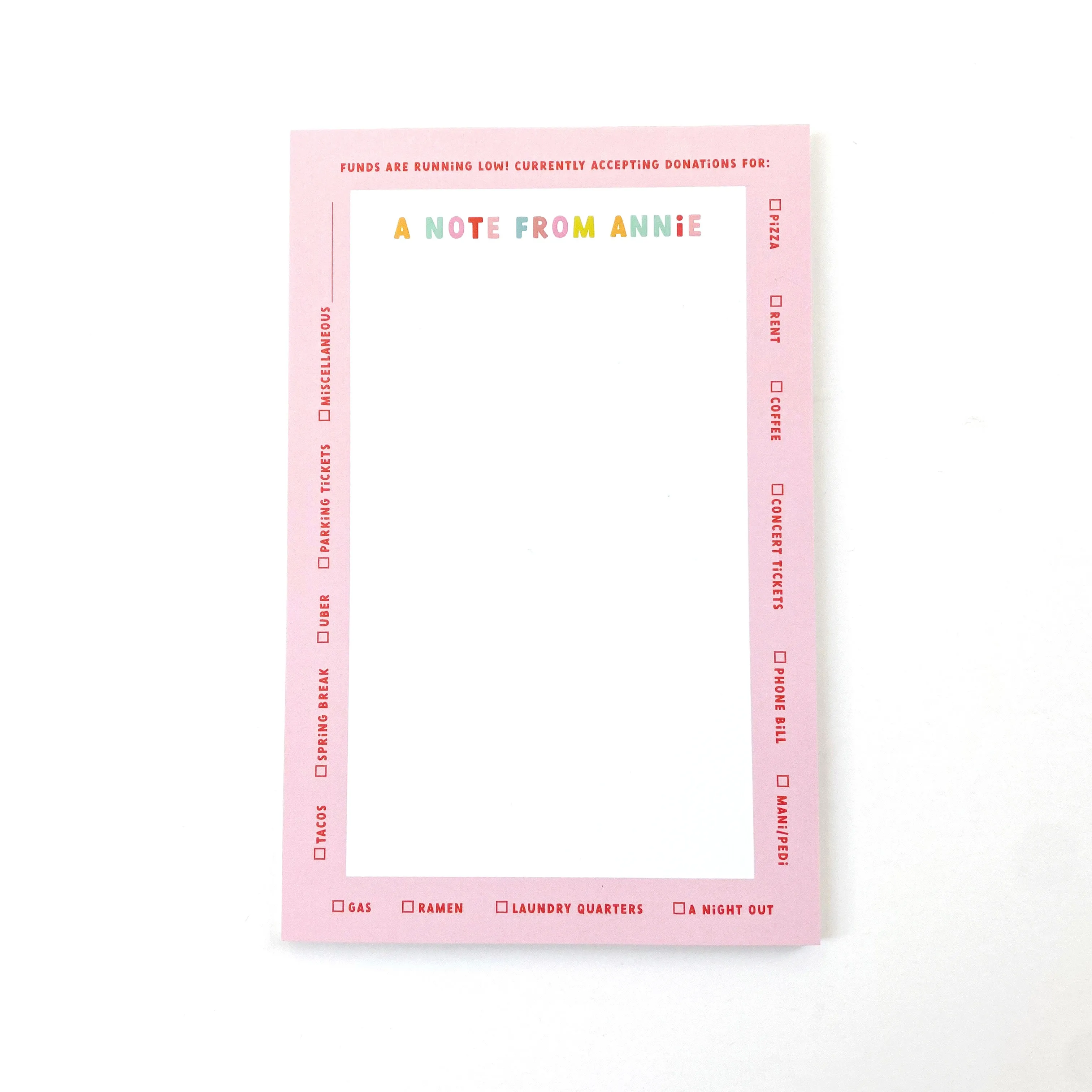 College Funds Personalized Notepads