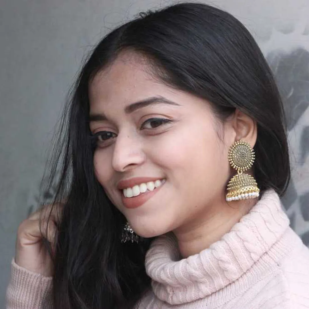 Combo of 2 Golden Pearls Drop Dome Shape Jhumki