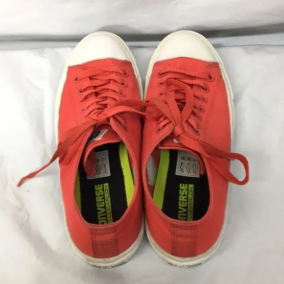 Converse With lunarlon Chuck Taylor Red Lace Up Sneakers Size M8.5 W10.5