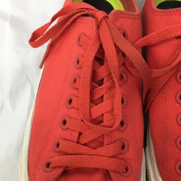 Converse With lunarlon Chuck Taylor Red Lace Up Sneakers Size M8.5 W10.5