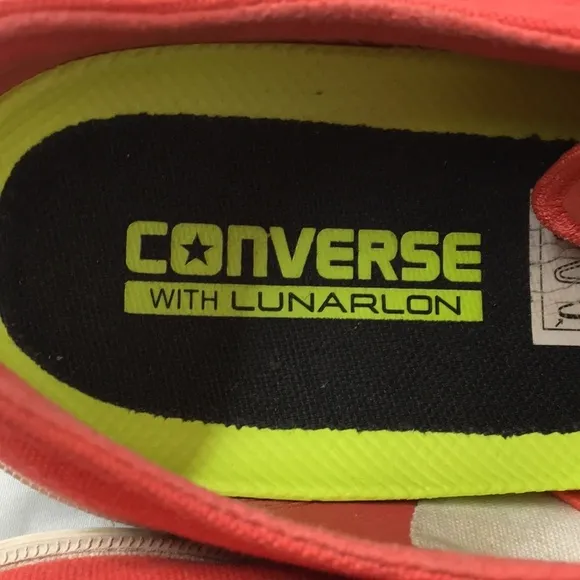 Converse With lunarlon Chuck Taylor Red Lace Up Sneakers Size M8.5 W10.5