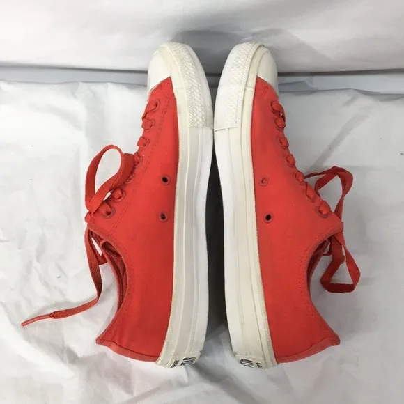 Converse With lunarlon Chuck Taylor Red Lace Up Sneakers Size M8.5 W10.5