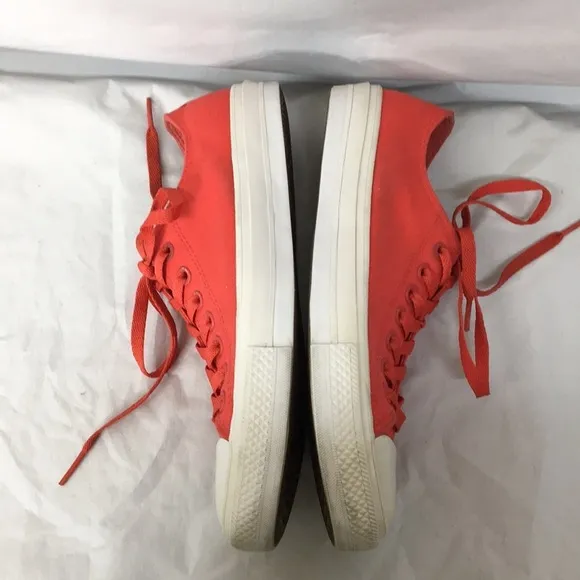 Converse With lunarlon Chuck Taylor Red Lace Up Sneakers Size M8.5 W10.5