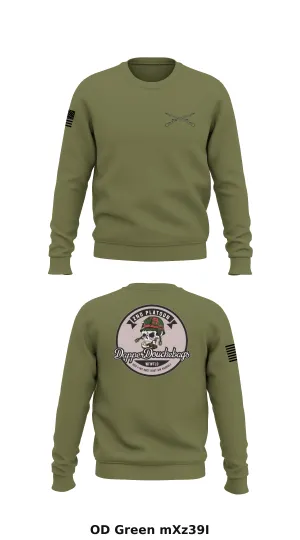 D Co, 1-187 3BCT  Store 1 Core Men's Crewneck Performance Sweatshirt - mXz39I