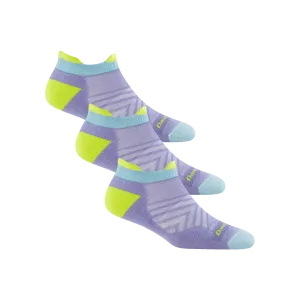 Darn Tough Womens Run No Show Tab Light Cushion Ultra-Lightweight 3-Pack Socks