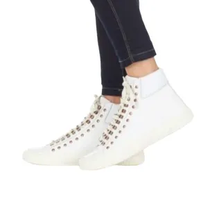 Diesel HighTop Lace up S Mustave MC Sneakers Womens Size 6 White I2302