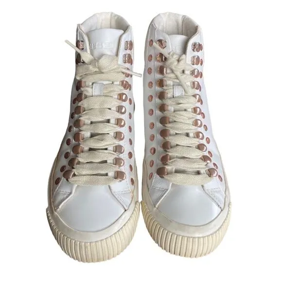 Diesel HighTop Lace up S Mustave MC Sneakers Womens Size 6 White I2302