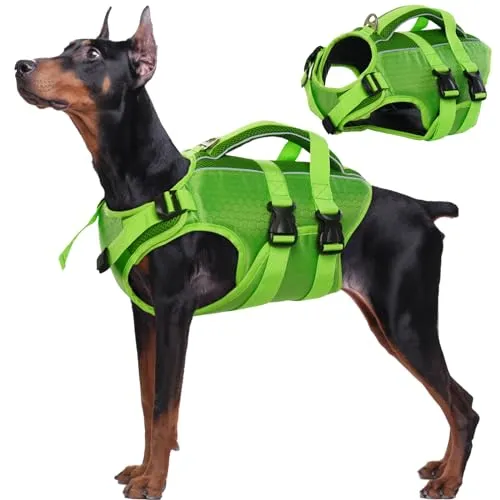 Dog Life Jacket High Flotation, Reflective Dog Life Vest