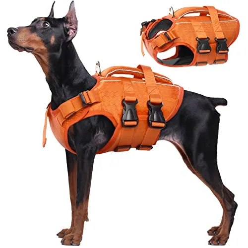 Dog Life Jacket High Flotation, Reflective Dog Life Vest