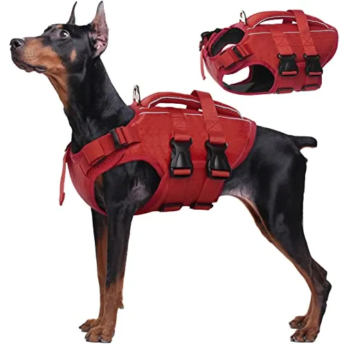 Dog Life Jacket High Flotation, Reflective Dog Life Vest