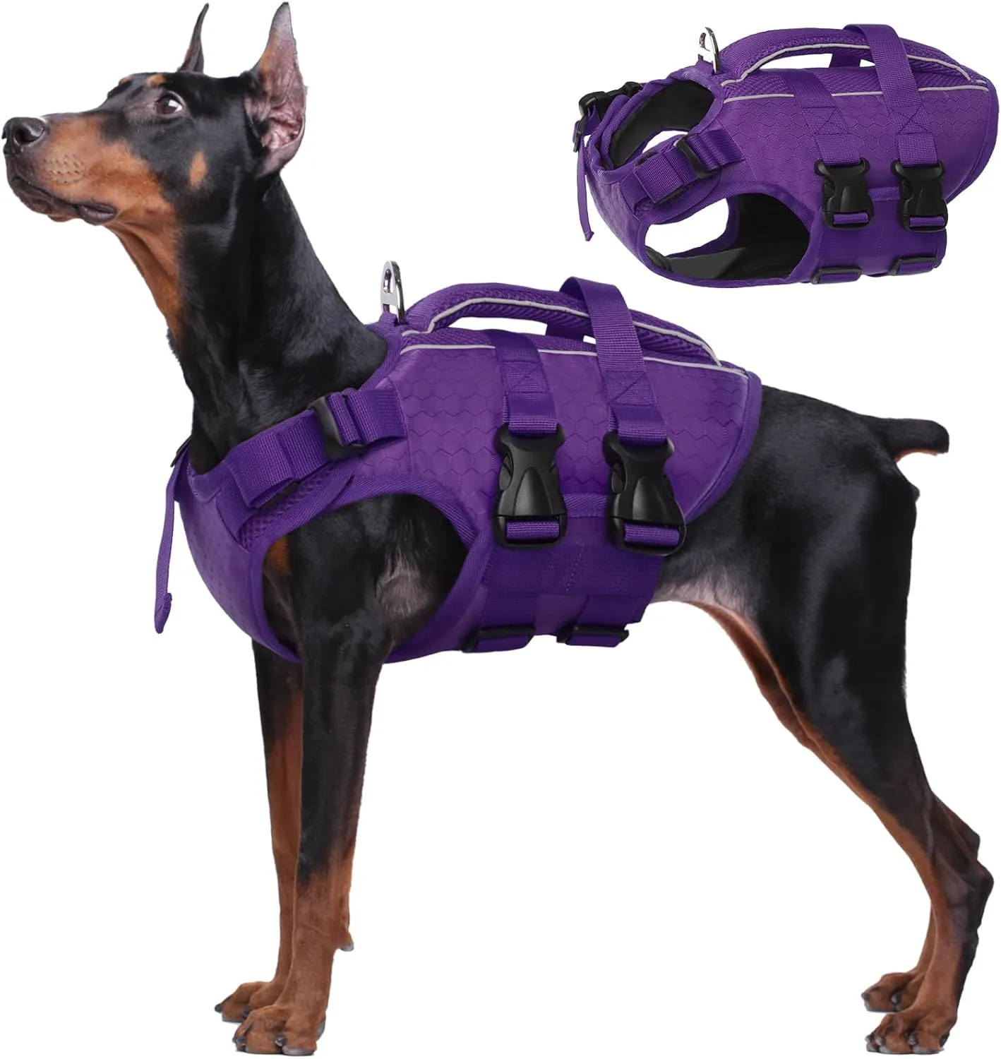 Dog Life Jacket High Flotation, Reflective Dog Life Vest