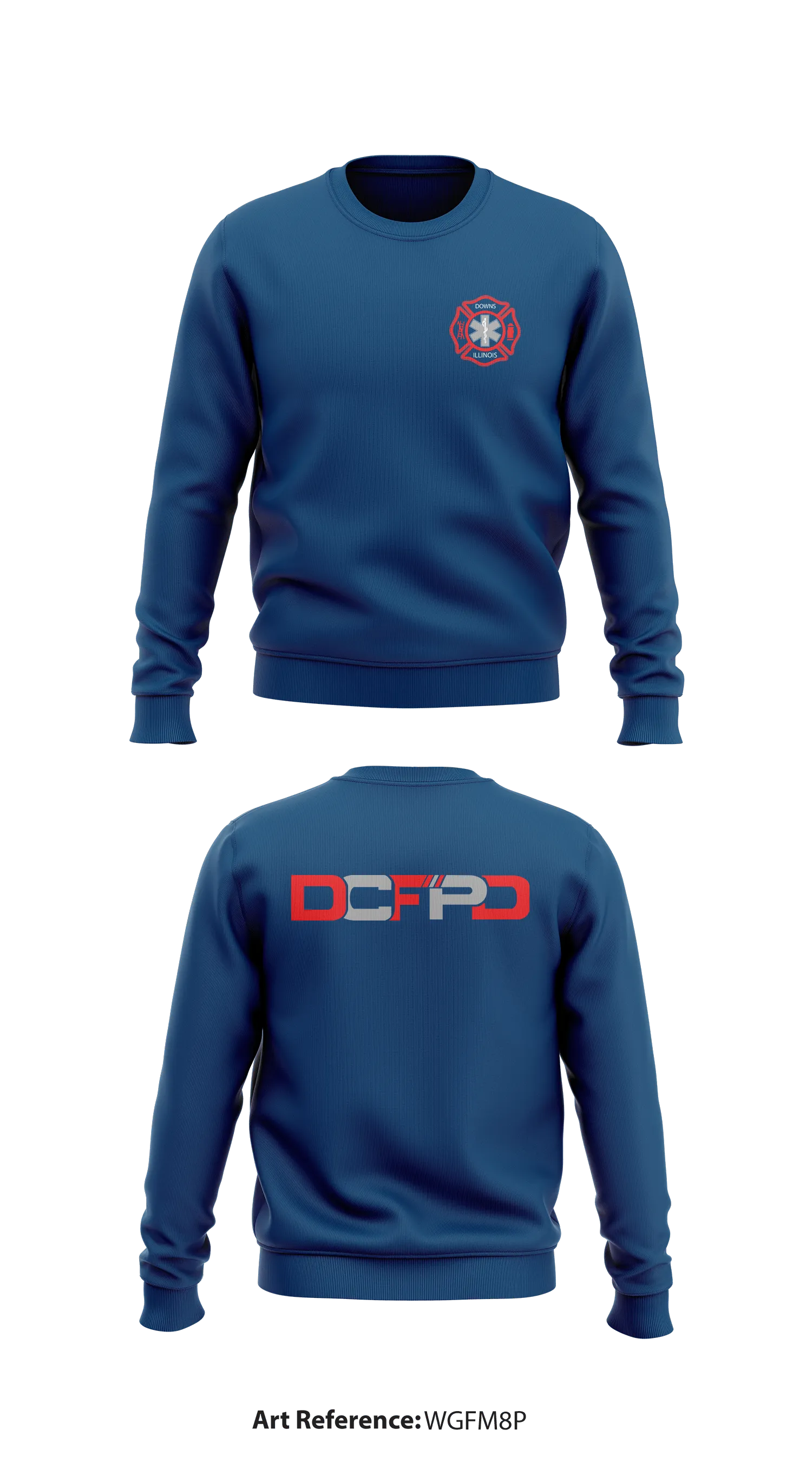 Downs Fire Department Store 1 Core Men's Crewneck Performance Sweatshirt - WGfm8p