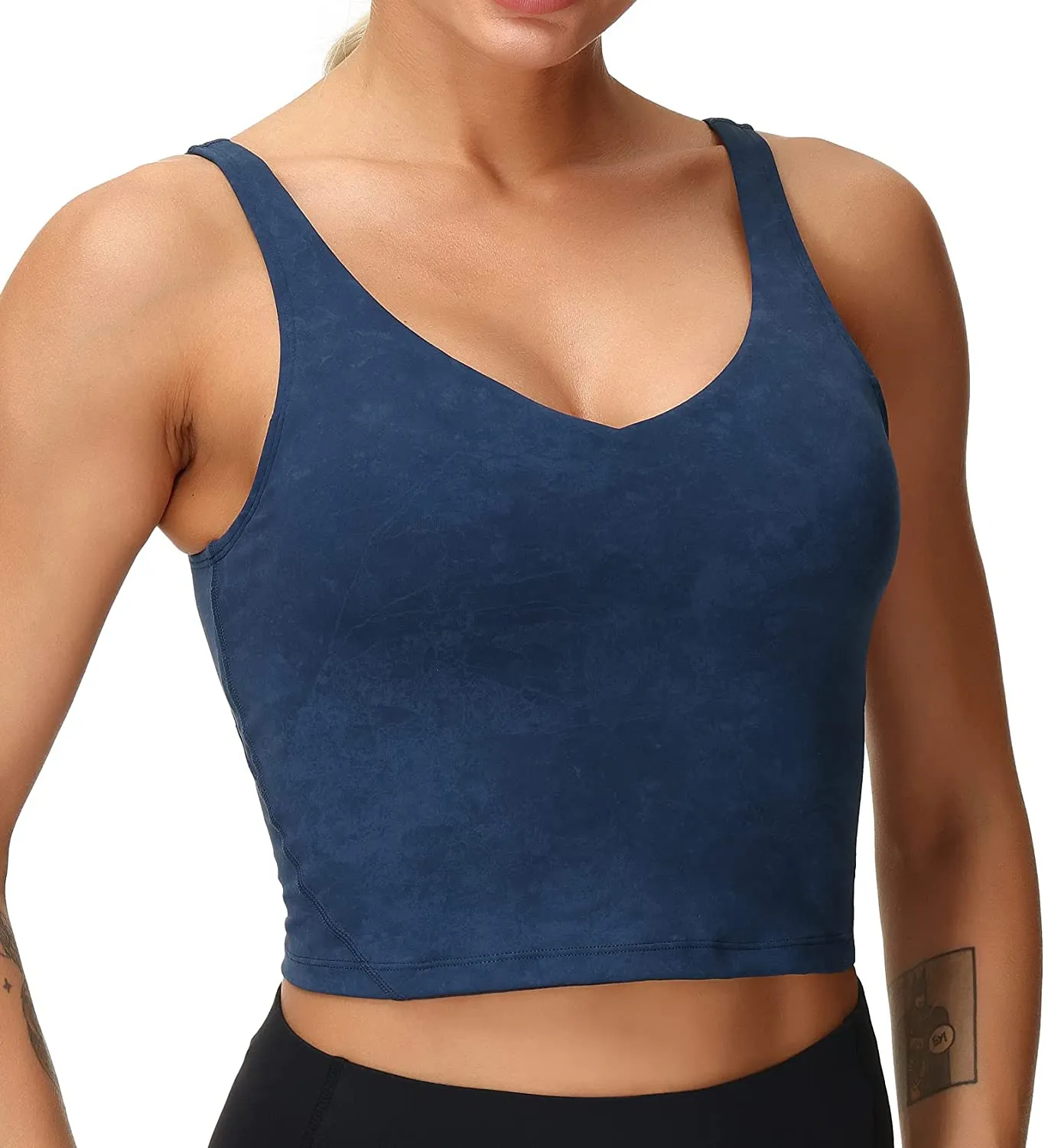 Dragon Fit Sports Bra for Women Longline Padded Bra Yoga Crop Tank Tops Fitness Workout Running Top