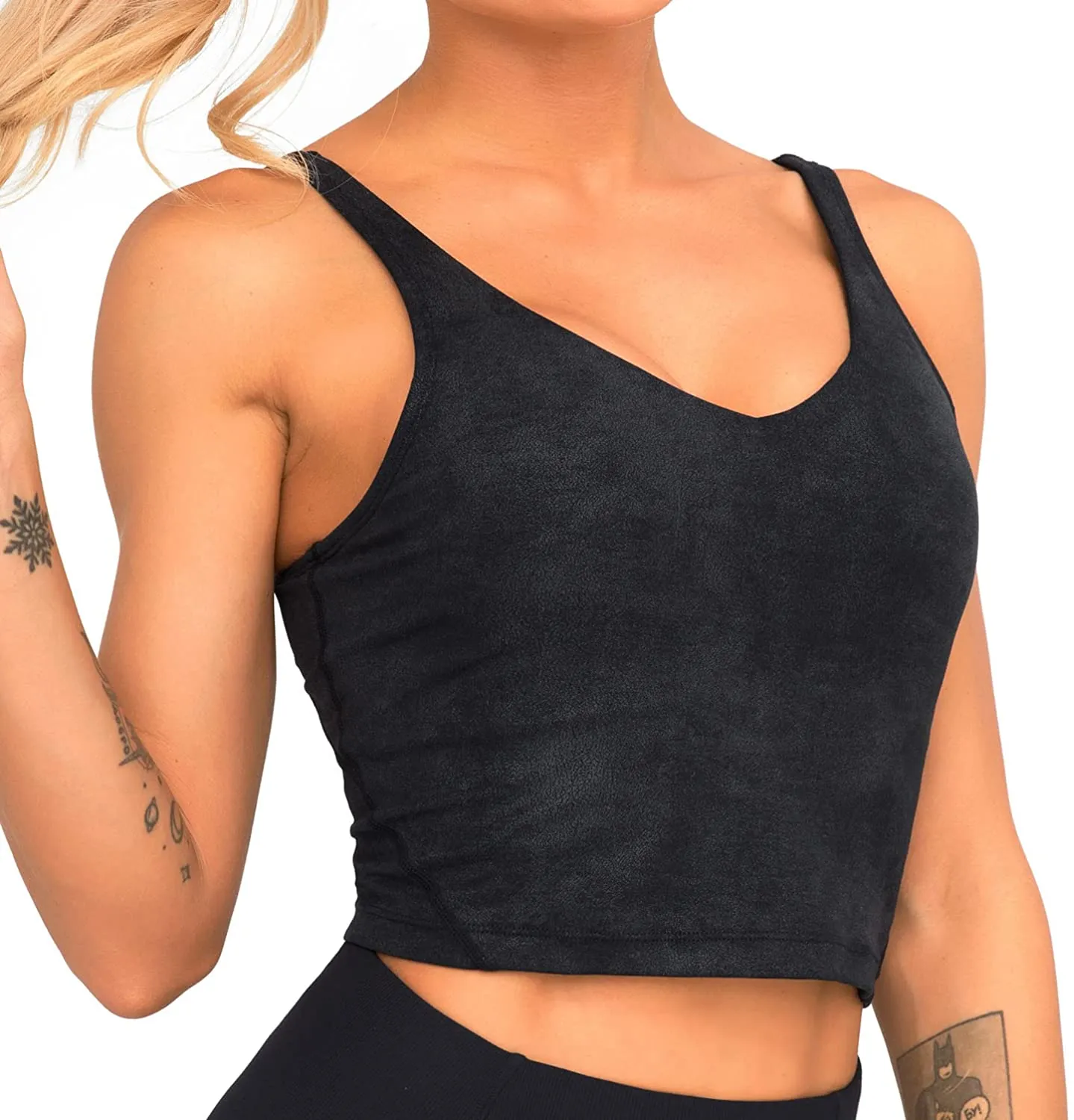Dragon Fit Sports Bra for Women Longline Padded Bra Yoga Crop Tank Tops Fitness Workout Running Top