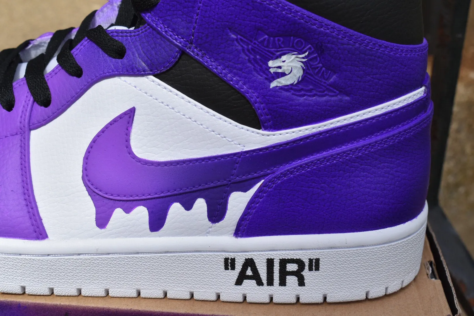 Dripping Purple Fade Jordan 1s